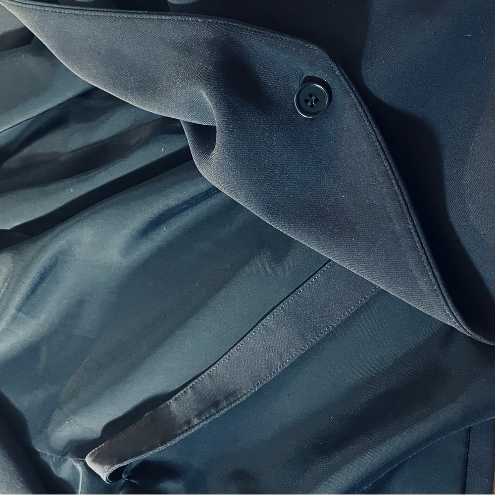 Theory Winola R Deep Navy Drapey Crepe Blazer - image 7